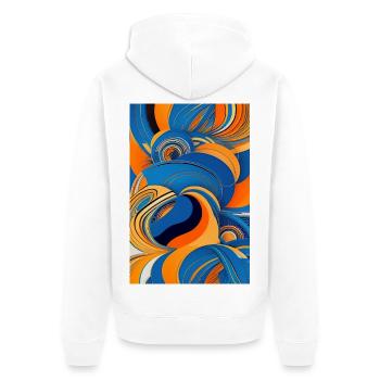Art abstrait - Veste à capuche bio Premium Unisexe - blanc - Dos - Thijin (182cm)