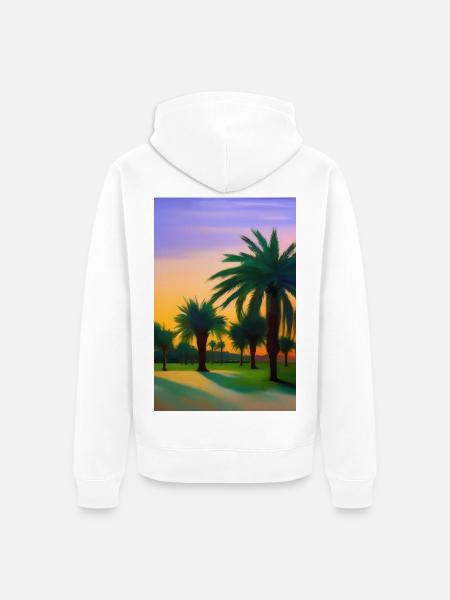 Arabian Desert - Unisex Premium Organic Zip Hoodie - white