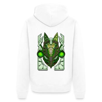 Awesome anubis cyberpunk mask - Unisex Premium Organic Zip Hoodie - white - Back - Thijin (182cm)