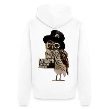 Be Nature - Unisex Premium Organic Zip Hoodie - white - Back - Thijin (182cm)