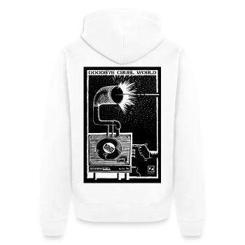 GOODBYE CRUEL WORLD - Vinyle et Gramophone - Veste à capuche bio Premium Unisexe - blanc - Dos - Thijin (182cm)