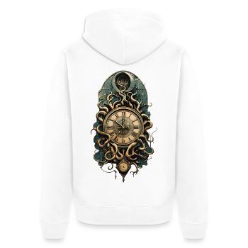Le mystérieux mouvement steampunk. - Veste à capuche bio Premium Unisexe - blanc - Dos - Thijin (182cm)