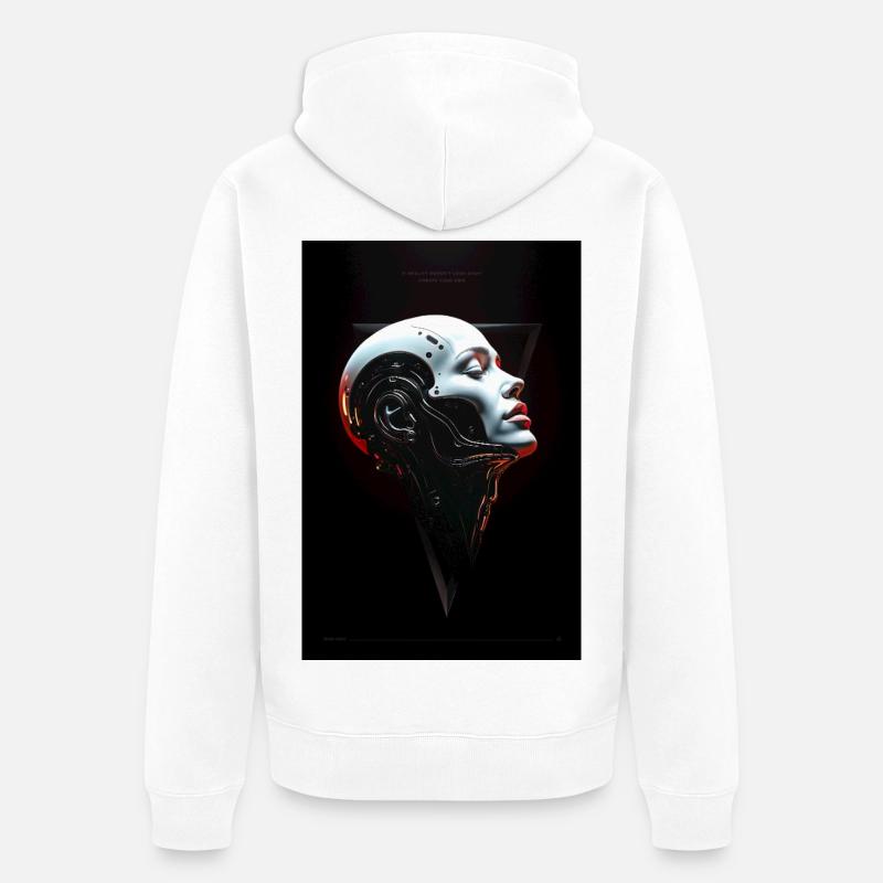 MAD-MND : La réalité échoue - Veste à capuche bio Premium Unisexe - blanc