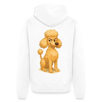 Style de peinture de dessin animé de caniche coquin - Veste à capuche bio Premium Unisexe - blanc - Dos - Thijin (182cm)