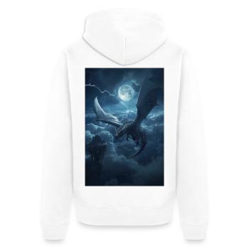 Le dernier dragon né du ciel - Veste à capuche bio Premium Unisexe - blanc - Dos - Thijin (182cm)