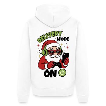 Santa Gamer - Unisex Premium Bio Zip Hoodie - Weiß - Hinten - Thijin (182cm)