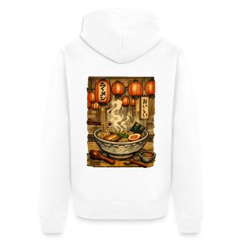 Soupe ramen aux nouilles - Veste à capuche bio Premium Unisexe - blanc - Dos - Thijin (182cm)