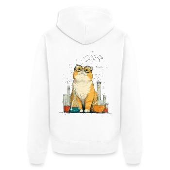 Chat chimique au laboratoire - Veste à capuche bio Premium Unisexe - blanc - Dos - Thijin (182cm)