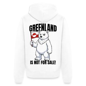 Chemise Greenland Is Not For Sale - Veste à capuche bio Premium Unisexe - blanc - Dos - Thijin (182cm)