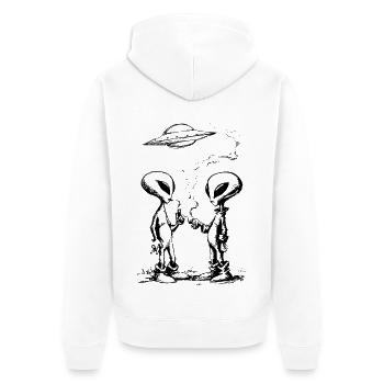 Rupture extraterrestre - Veste à capuche bio Premium Unisexe - blanc - Dos - Thijin (182cm)