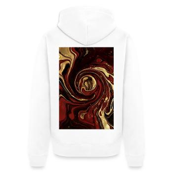 Abstract Germany Fluid Art Part 1. - Unisex Premium Organic Zip Hoodie - white - Back - Thijin (182cm)
