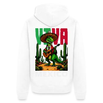 Mexiko Stolz & Heimat Mexikaner Mexico Flagge - Unisex Premium Bio Zip Hoodie - Weiß - Hinten - Thijin (182cm)