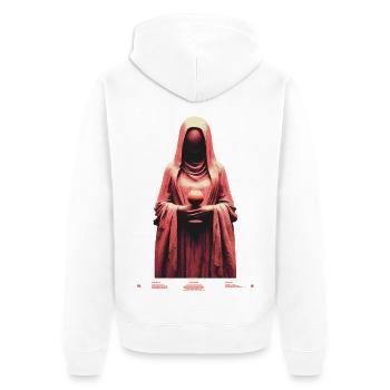 Red Nun - Unisex Premium Bio Zip Hoodie - Weiß - Hinten - Thijin (182cm)