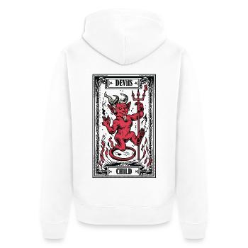 L’Enfant du Diable - Veste à capuche bio Premium Unisexe - blanc - Dos - Thijin (182cm)