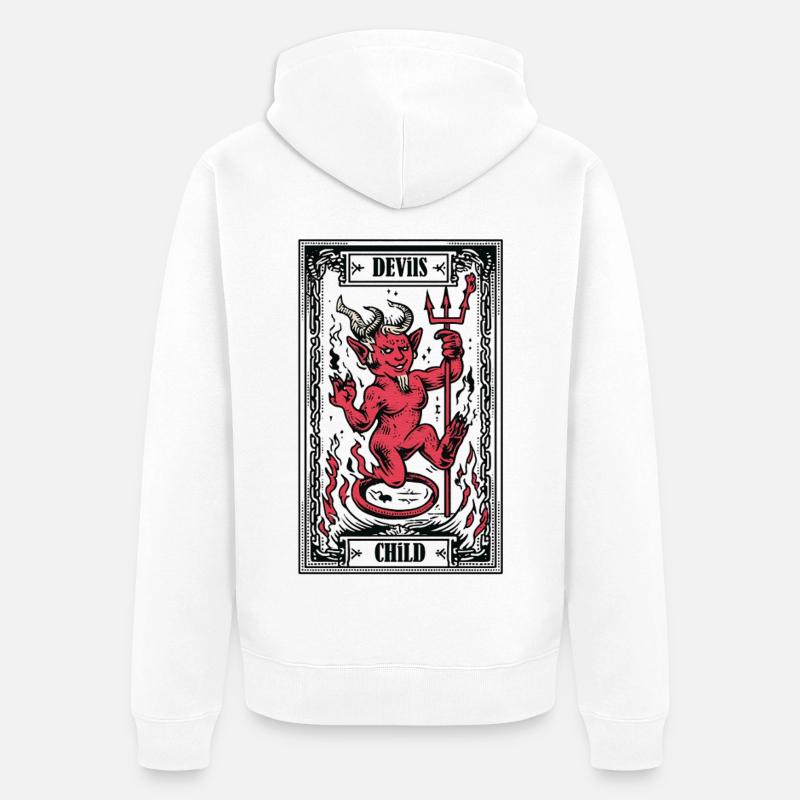 L’Enfant du Diable - Veste à capuche bio Premium Unisexe - blanc