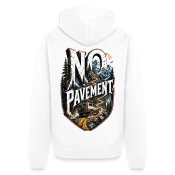 No Pavement Offroad 4x4 Off-Road Vehicle Adventure - Unisex Premium Organic Zip Hoodie - white - Back - Thijin (182cm)