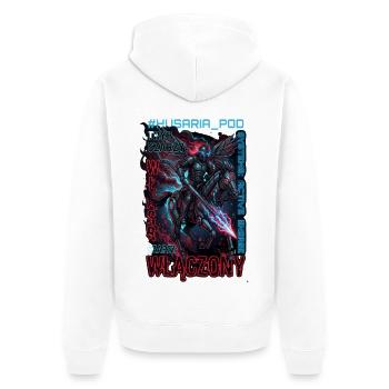 Cyber-Husaren-Angriff - Unisex Premium Bio Zip Hoodie - Weiß - Hinten - Thijin (182cm)