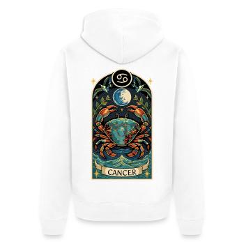 KREBS-Tierkreiszeichen - Unisex Premium Bio Zip Hoodie - Weiß - Hinten - Thijin (182cm)