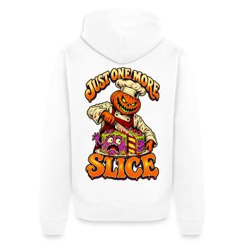 Nur noch ein Stück Retro-Halloween-Koch - Unisex Premium Bio Zip Hoodie - Weiß - Hinten - Thijin (182cm)