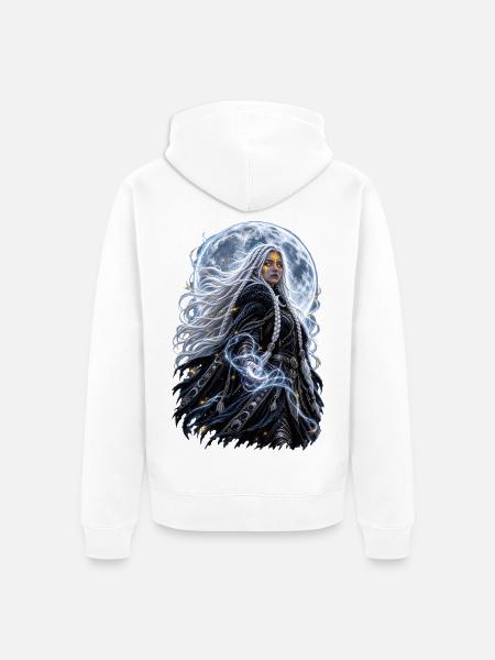 Tochter des Mondes - Unisex Premium Bio Zip Hoodie - Weiß