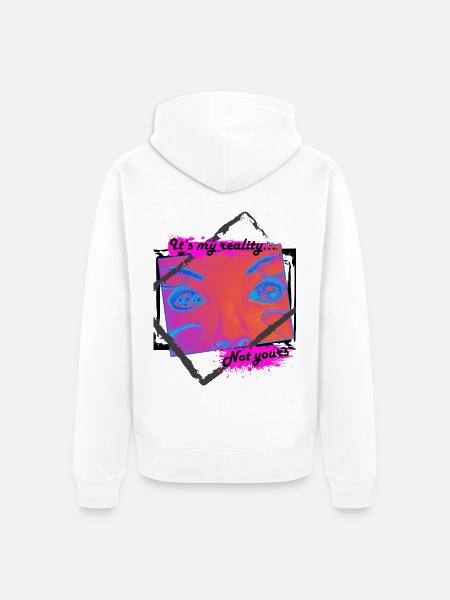 My reality - Unisex Premium Bio Zip Hoodie - Weiß