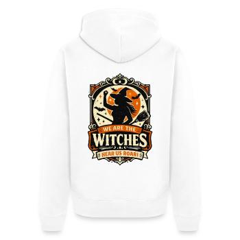 We Are The Witches Roar - Unisex Premium Bio Zip Hoodie - Weiß - Hinten - Thijin (182cm)