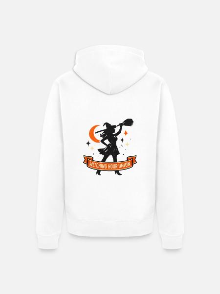 Mondnacht Hexendämmerung - Unisex Premium Bio Zip Hoodie - Weiß