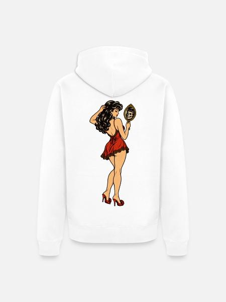 MAKABRE VANITAS - Unisex Premium Bio Zip Hoodie - Weiß