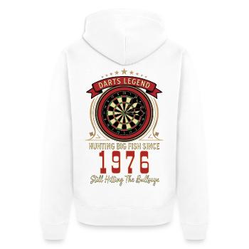 T-shirt Darts anniversaire 1976, Darts Legend Shirt - Veste à capuche bio Premium Unisexe - blanc - Dos - Thijin (182cm)