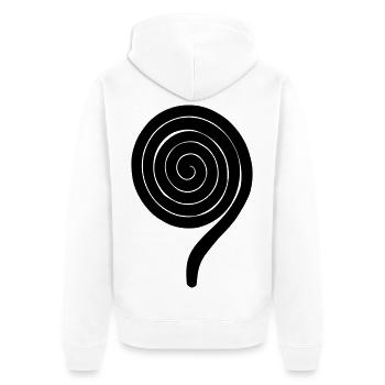 Nine 9th Birthday - Unisex Premium Organic Zip Hoodie - white - Back - Thijin (182cm)