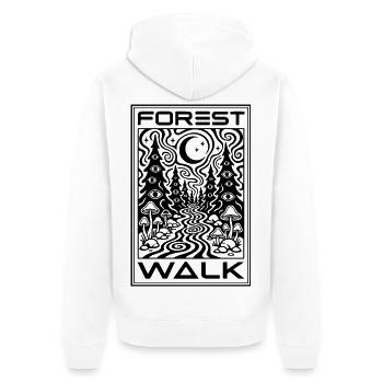 Forest walk - Unisex Premium Organic Zip Hoodie - white - Back - Thijin (182cm)