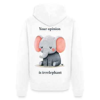 Ton avis est irrelephant - Veste à capuche bio Premium Unisexe - blanc - Dos - Thijin (182cm)
