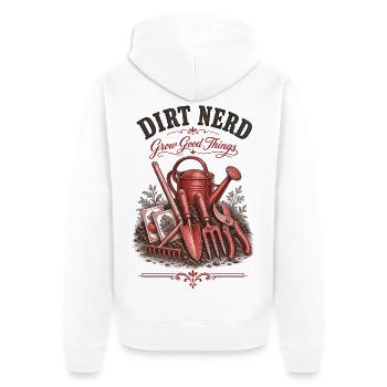 Jardinage urbain : nerds de terre cultive de bonnes choses - Veste à capuche bio Premium Unisexe - blanc - Dos - Thijin (182cm)