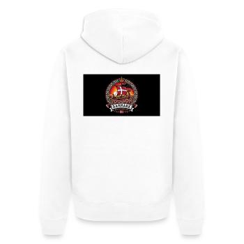 Danmark Viking Coast Heritage - Unisex Premium Bio Zip Hoodie - Weiß - Hinten - Thijin (182cm)