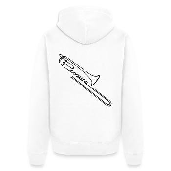 Trombone - Veste à capuche bio Premium Unisexe - blanc - Dos - Thijin (182cm)