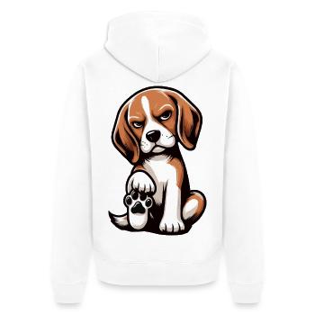 Beagle Beaglebesitzer Beaglehalter beaglehund - Unisex Premium Bio Zip Hoodie - Weiß - Hinten - Thijin (182cm)