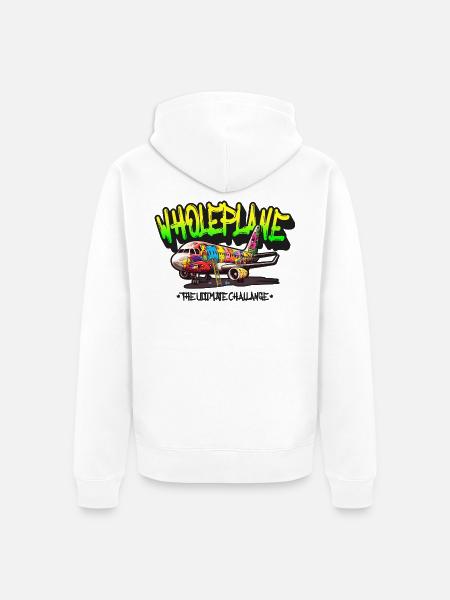 Wholeplane Graffiti Style - Unisex Premium Bio Zip Hoodie - Weiß