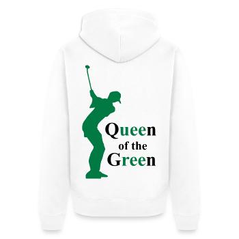 golf - Unisex Premium Organic Zip Hoodie - white - Back - Thijin (182cm)