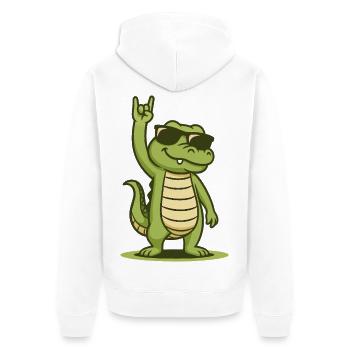Rock’n’Roll Crocodile Bébé - Veste à capuche bio Premium Unisexe - blanc - Dos - Thijin (182cm)