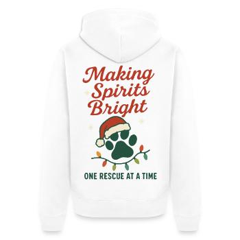 Making Spirits Bright Christmas Rescue Paw - Veste à capuche bio Premium Unisexe - blanc - Dos - Thijin (182cm)