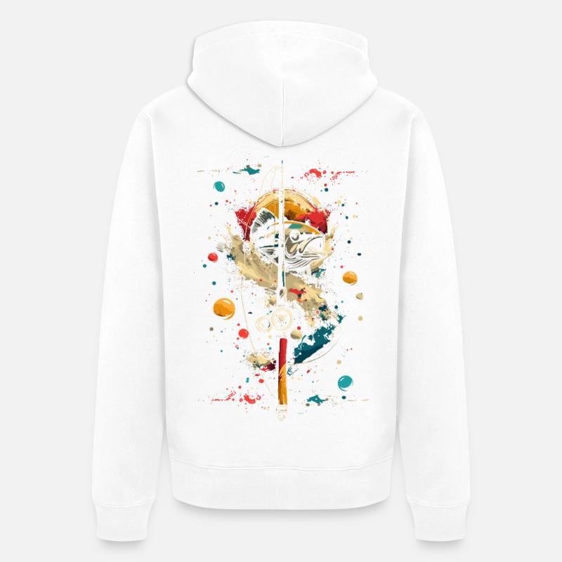 Pêche - Veste à capuche bio Premium Unisexe - blanc