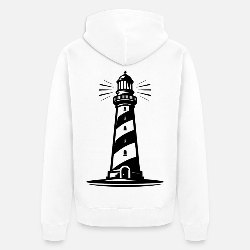 phare - Veste à capuche bio Premium Unisexe - blanc
