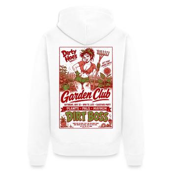 Urban Gardening Dirty Hoes Garden Club Plants - Unisex Premium Organic Zip Hoodie - white - Back - Thijin (182cm)