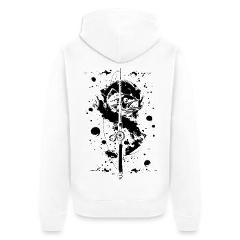 Fischen Farbe Graffiti - Unisex Premium Bio Zip Hoodie - Weiß - Hinten - Thijin (182cm)