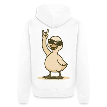 Cool rocker swan chick - Unisex Premium Organic Zip Hoodie - white - Back - Thijin (182cm)