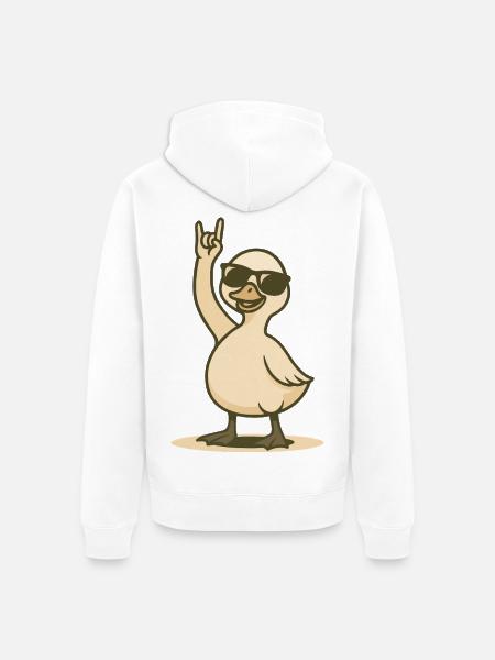 Cool rocker swan chick - Unisex Premium Organic Zip Hoodie - white
