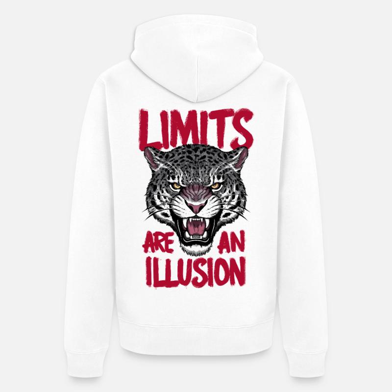 Les limites sont une illusion - Veste à capuche bio Premium Unisexe - blanc