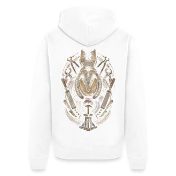 Maréchal-ferrant - Veste à capuche bio Premium Unisexe - blanc - Dos - Thijin (182cm)