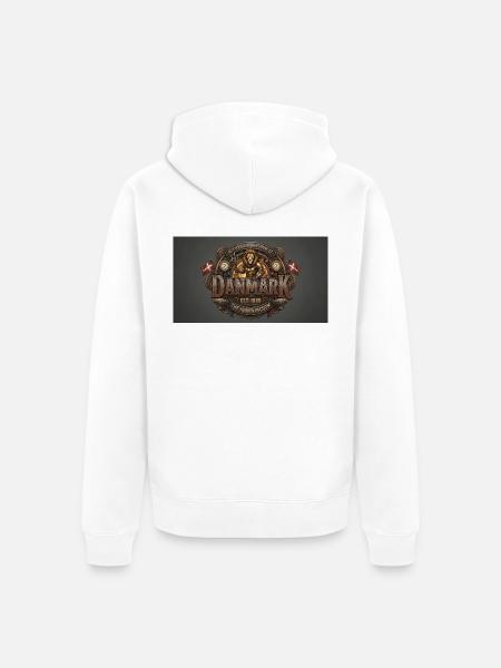 Mechanical Kingdom of Danmark - Unisex Premium Bio Zip Hoodie - Weiß