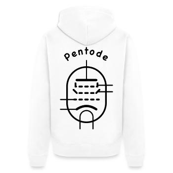 Symbole de tube à vide Pentode - Veste à capuche bio Premium Unisexe - blanc - Dos - Thijin (182cm)